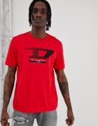 Diesel T-just-y4 Logo T-shirt In Red - Red