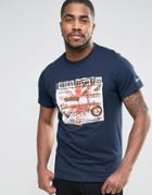 Lambretta Scooter Block Print T-shirt - Navy