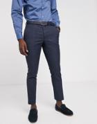 Moss London Suit Pants In Blue Puppytooth - Blue