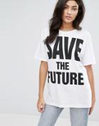 Ymc Save The Future Logo T-shirt - White