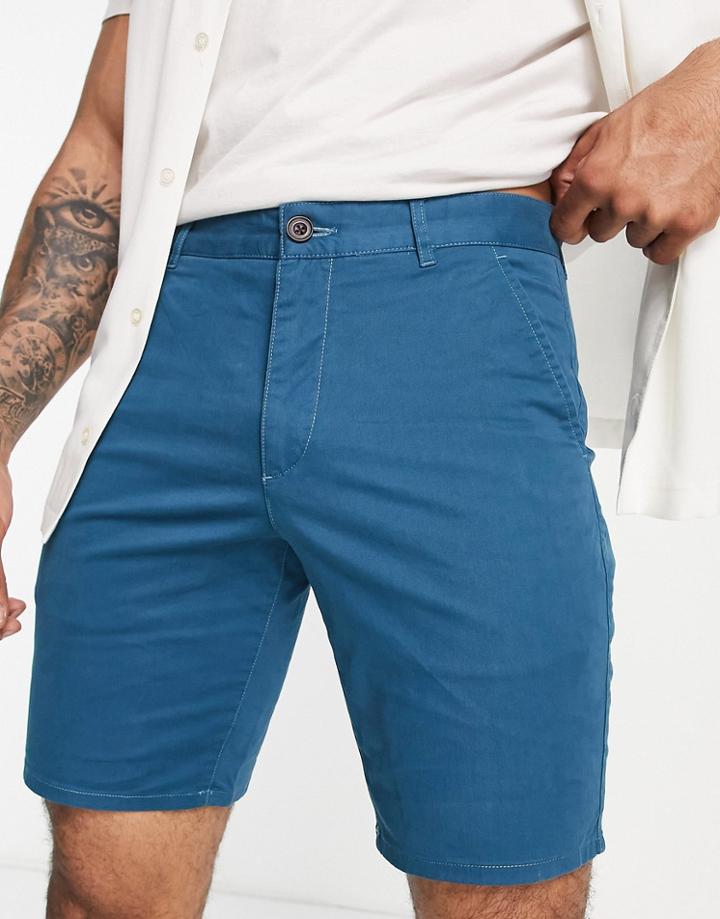 Farah Hawk Chino Shorts In Blue-navy