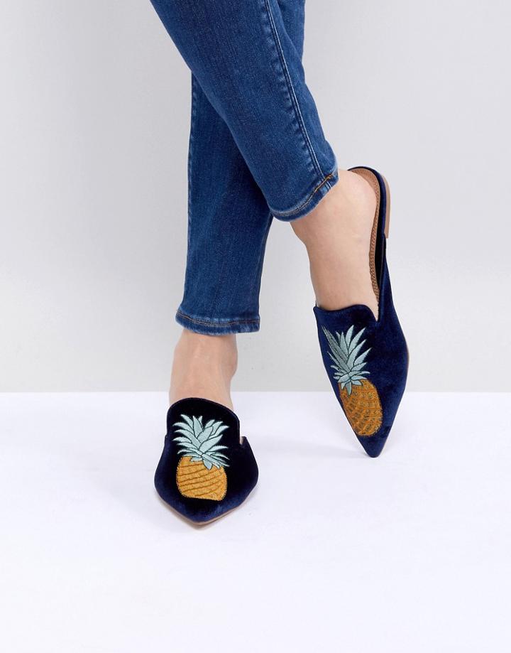 Asos Design Mauritius Mules - Navy