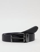 Hugo Gilvio Reversible Belt In Black/navy - Multi