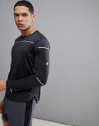 Asics Running Lite-show Reflective Long Sleeve Top In Black 154232-0904 - Black