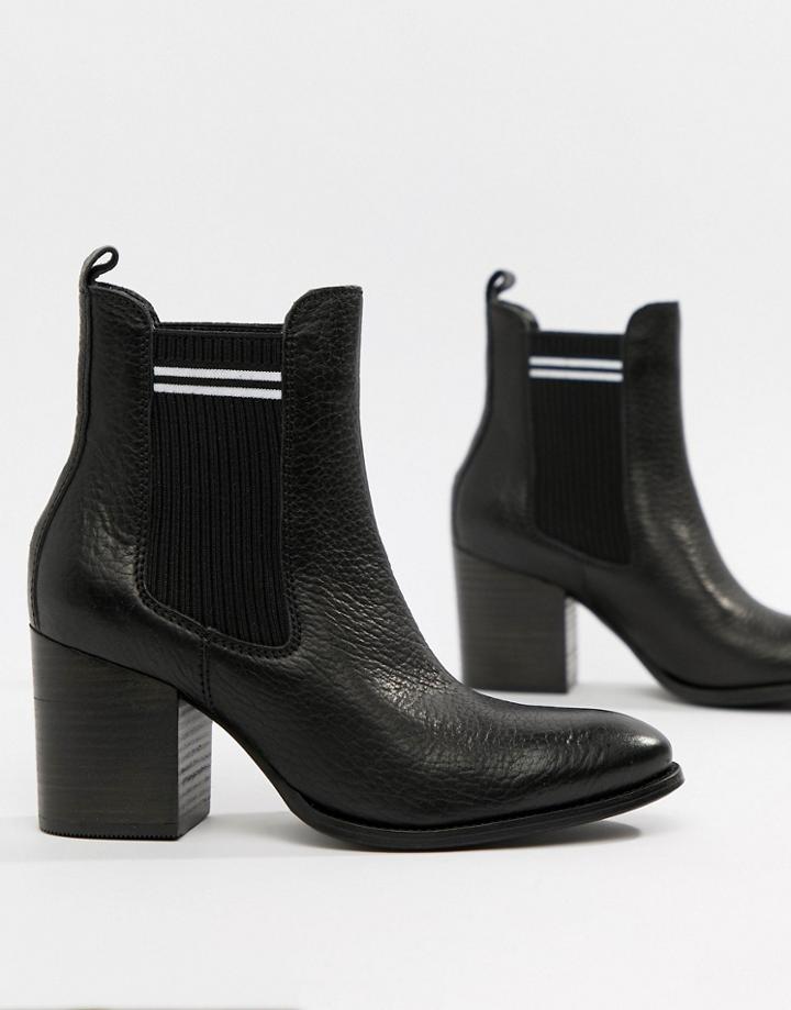 Tommy Jeans Kitten Heel Chelsea Boot - Black