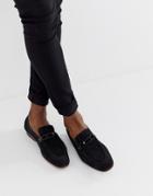 Ted Baker Siblac Loafers In Black Suede - Black