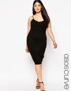 Asos Curve Cami Midi Body-conscious Dress - Black