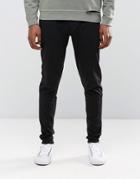 Asos Skinny Joggers In Lightweight Jersey - Black