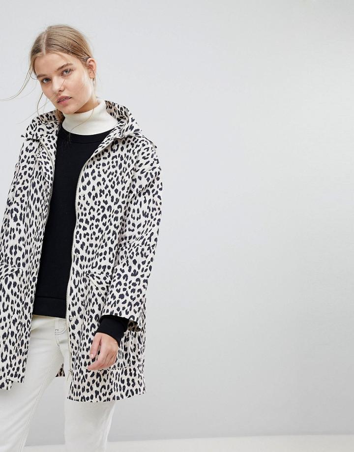 Max & Co Leopard Print Trench - Brown