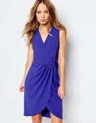 Yas Rhina Dress With Wrap Skirt - Clematis Blue