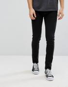 D-struct Black Stretch Skinny Jeans - Black