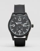 Techne Harrier Rubber Strap Watch In Black - Black