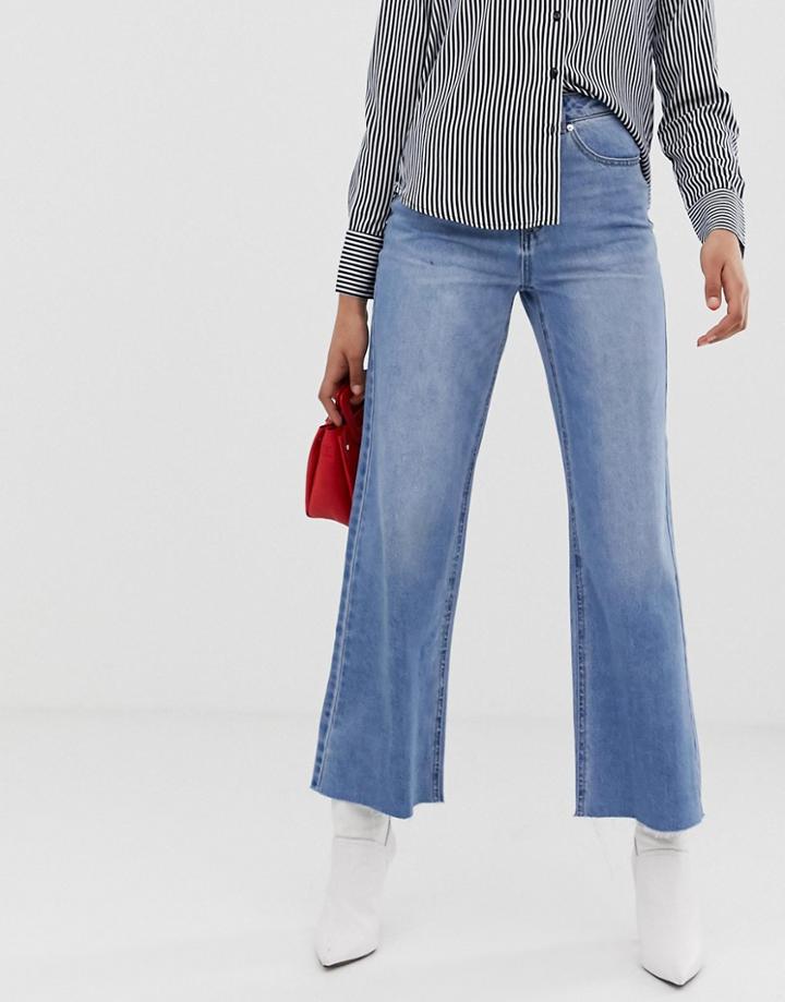 Vero Moda High Waist Wide Leg Jeans-blue