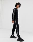 Diesel K-suit-a Sweat Sweatpants In Black With Taping - Black