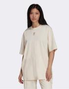 Adidas Originals T-shirt In Off White With Gold Logo And Back Zipper Detail