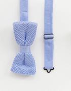 Twisted Tailor Knitted Bow Tie In Light Blue - Blue