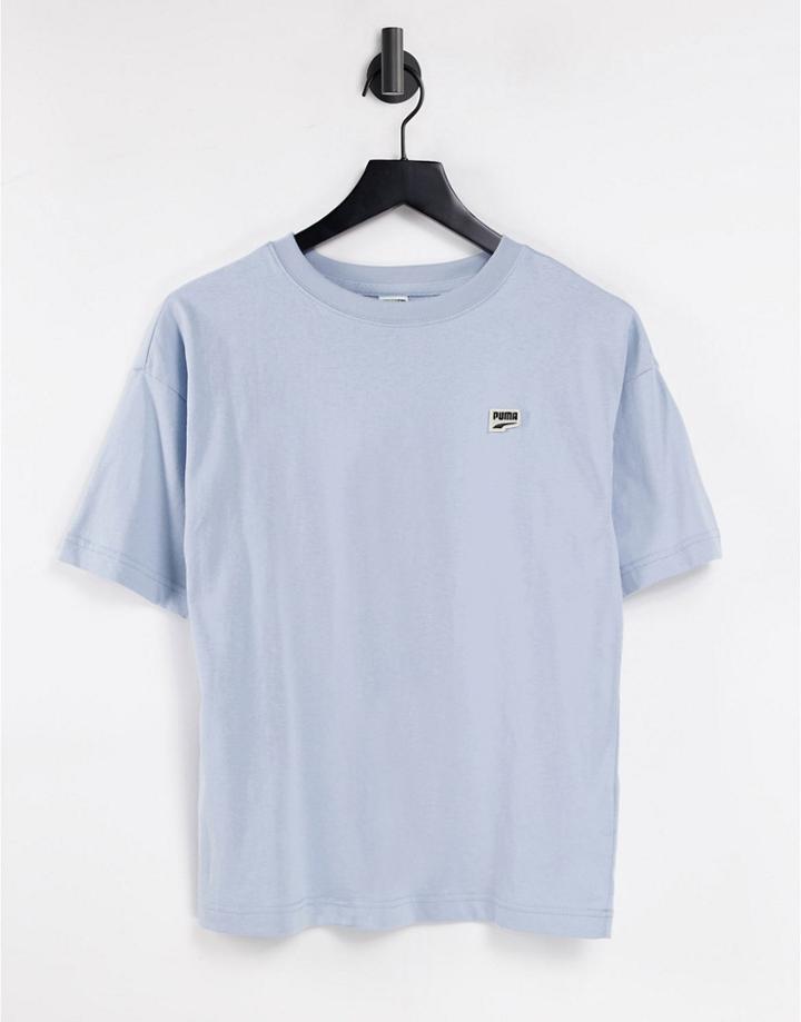 Puma Downtown T-shirt In Blue-blues