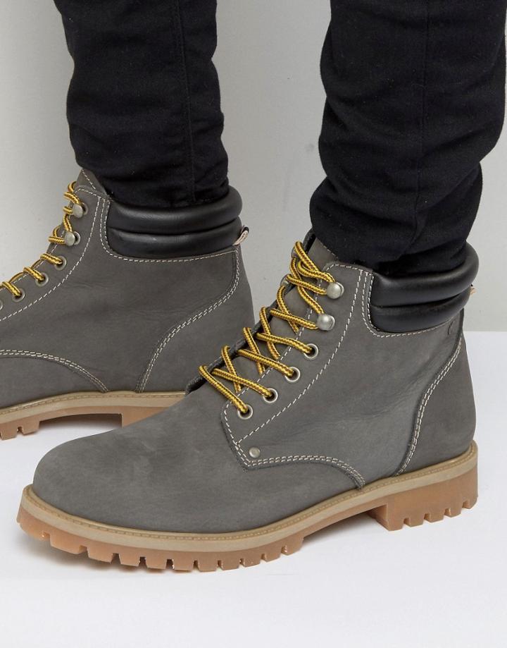 Jack & Jones Stoke Nubuck Boots - Gray