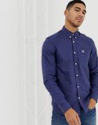 Fred Perry Oxford Shirt In Navy - Navy