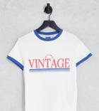 Reclaimed Vintage Inspired Vintage Graphic T-shirt In Ecru-white