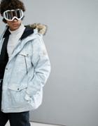 Quiksilver Selector Ski Parka In White Camo - White