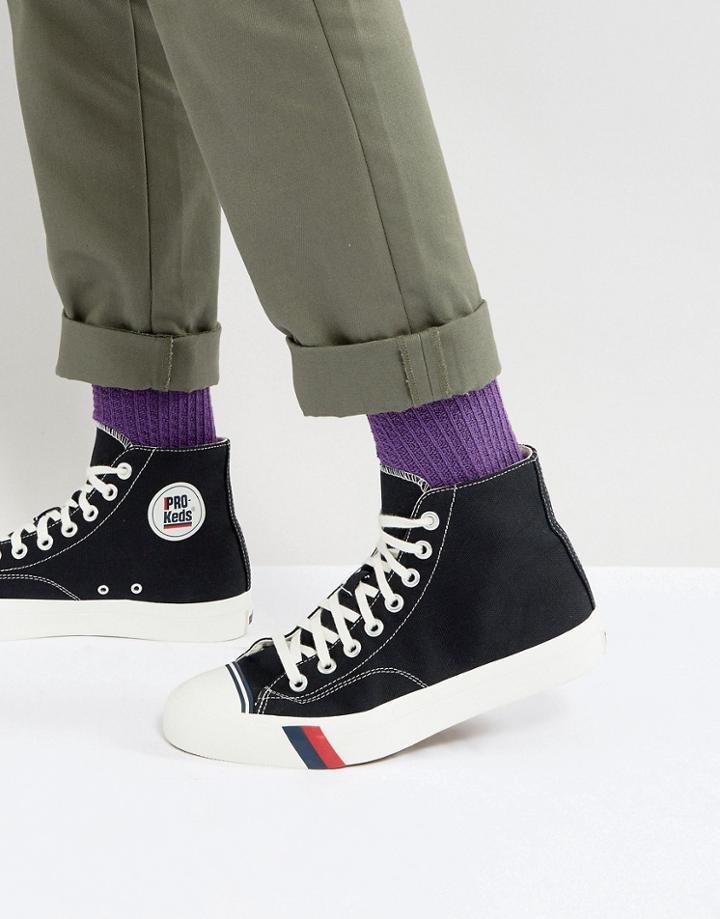 Pro Keds Royal Hi Top Canvas Sneakers - Black