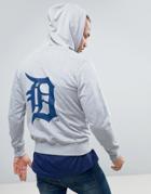 Majestic Detroit Tigers Hoodie With Back Print - Gray