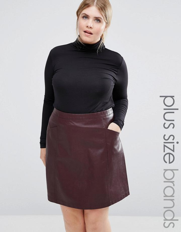 New Look Plus Long Sleeve Roll Neck Top - Black