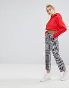 Lazy Oaf X Hello Kitty Gingham Pants With Bows - Black