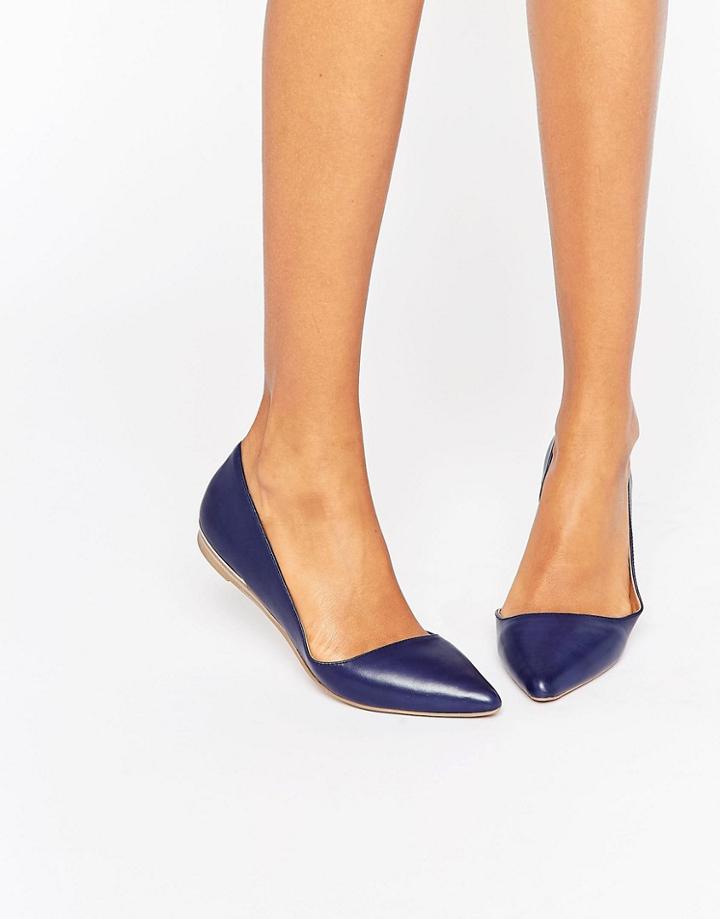 Aldo Cut Out Flat Shoes - Navy
