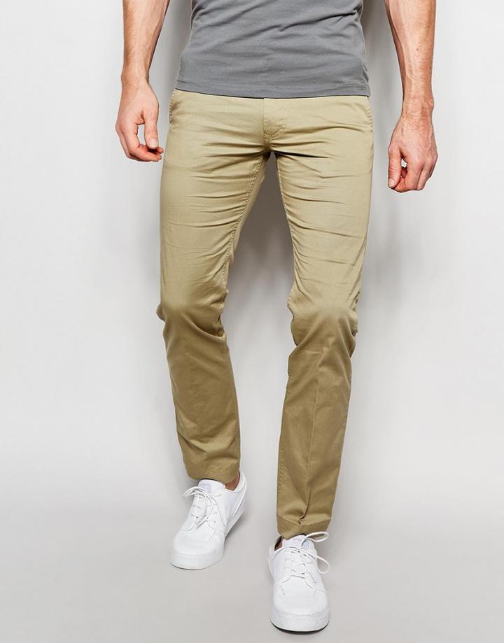 Diesel Chinos Chi-pitt Slim Fit In Beige - Beige