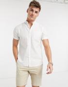 New Look Short Sleeve Organic Cotton Oxford Shirt In White