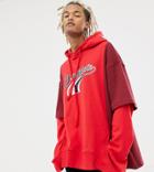 D-antidote Oversized Hoodie With Logo - Red