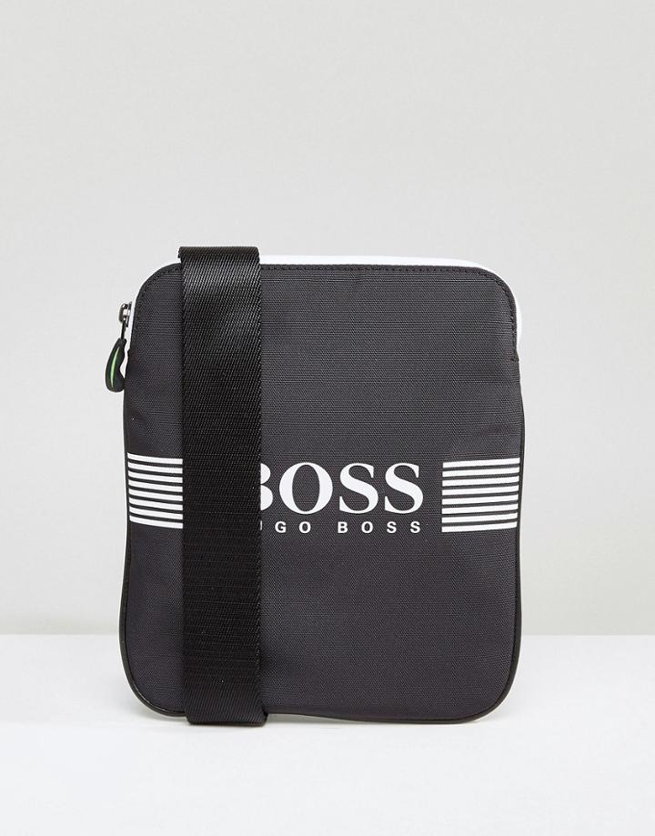 Boss Green By Hugo Boss Nylon Logo Flight Bag Gray - Gray