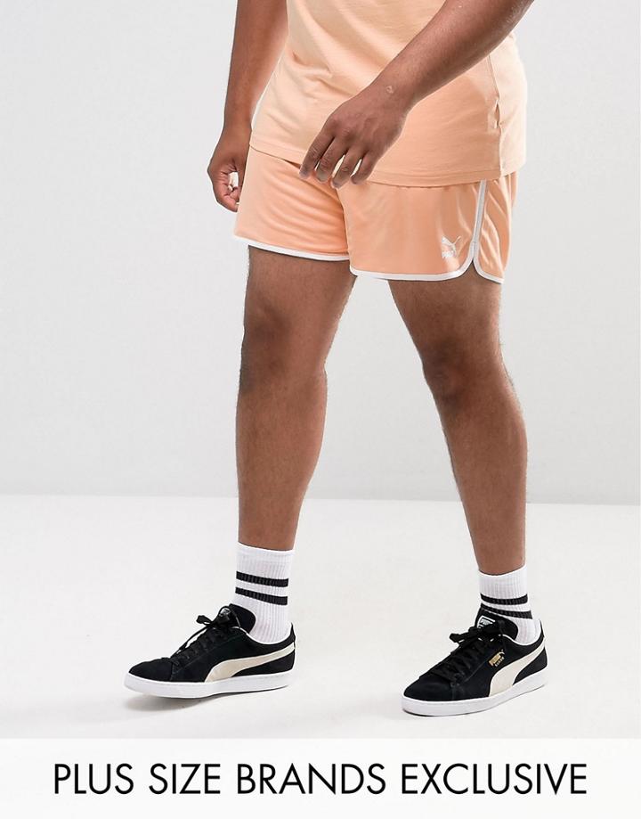 Puma Plus Retro Mesh Shorts In Orange Exclusive To Asos - Orange