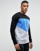 Jack & Jones Cut And Sew Crew Neck Sweat - Black