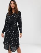 Vila Spot Collarless Shirt Dress - Multi