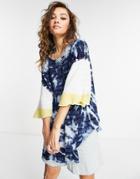We The Free By Free People Blue Relaxed T-shirt In Washed Stripe-blues