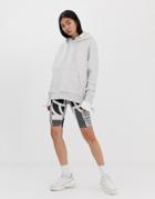 Weekday Abstract Print Legging Shorts In Gray - Multi
