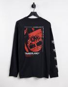 Timberland Graphic Long Sleeve T-shirt In Black