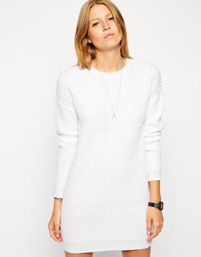 Asos Ultimate Chunky Sweater Dress - White