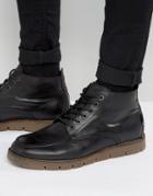 Jack & Jones Kingston Warm Lining Leather Boots - Black