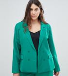 Unique 21 Hero Plus Double Breasted Blazer Co-ord - Green