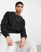 Calvin Klein Jeans Jacquard Neck Logo Sweatshirt In Black