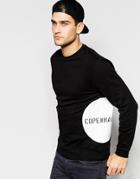 Asos Sweatshirt With Copenhagen Print - Black