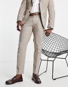 Selected Homme Slim Fit Suit Pants In Sand-neutral