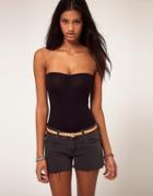 Asos Bandeau Body With Thong-black