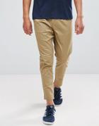 Only & Sons Cropped Chino In Tapered Fit - Beige