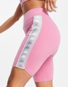 Kappa Cropped Legging Shorts In Pink