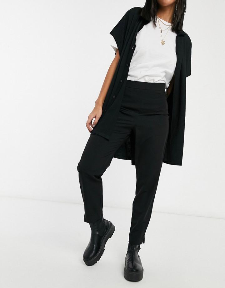 Miss Selfridge High Waist Cigarette Pants In Black